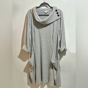 Plus Size Cowl-neck Sweater Dress